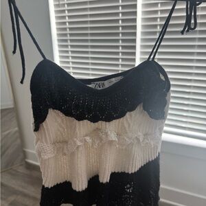 Zara Monochrome Knit Top